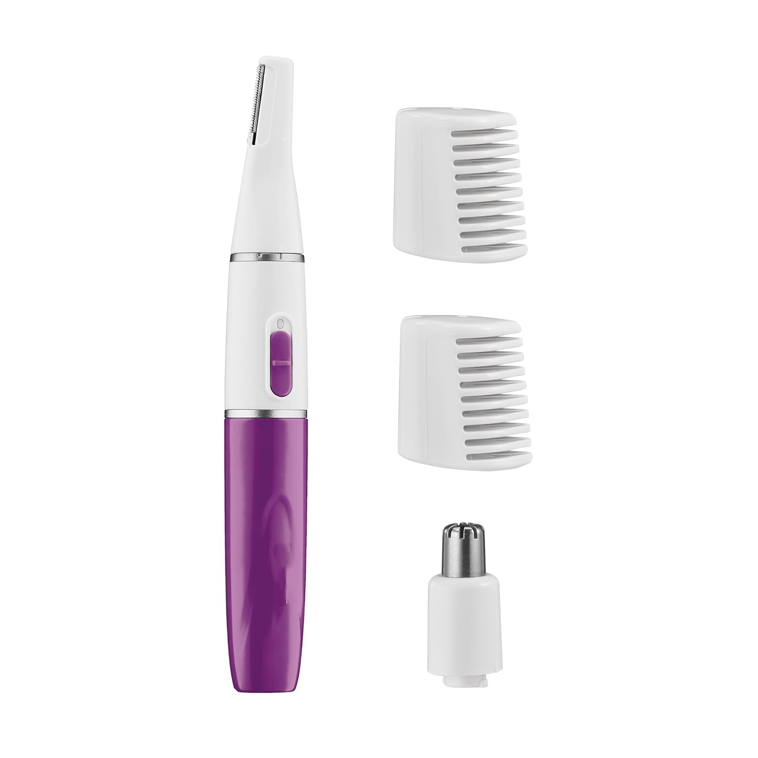 All-in-1 Facial Hair Trimmer for Women, Perfect for Face, Ear/Nose and Eyebrows, Battery-Powered