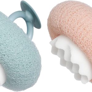 Super Soft Sunflower Suction Cup Bath Ball, 2026 Upgraded 2-in-1 Sunflower Bath Ball Exfoliating Bath Sponge Cleaning Brush, Mesh Shower Body Sponge Accessories for Women, Men Shower (2 Color)