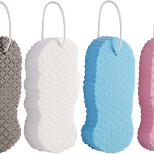 4 PCS Magic Exfoliating Bath Sponge,3D Super Soft Exfoliating Body Scrubber, Skin Friendly & Reusable,Remover Dead Skin for All Skin Types,for Men Women